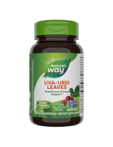 Hojas de Uva Ursi Nature's Way 100 Cápsulas Veganas 1110 mg