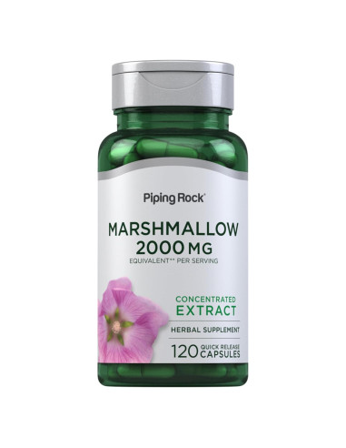 Suplemento de Raíz de Malvavisco Piping Rock 2000mg 120 Cápsulas
