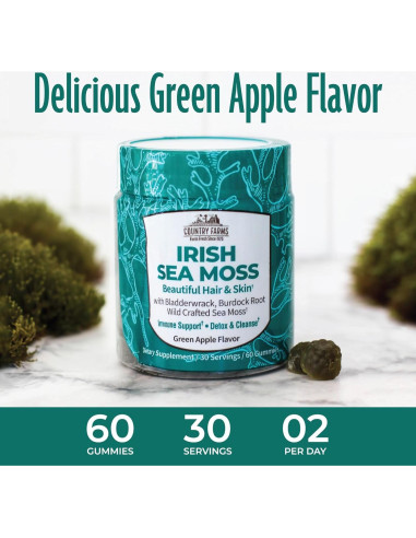 Gomitas de Musgo Marino Irlandés Country Farms 2000mg Veganas