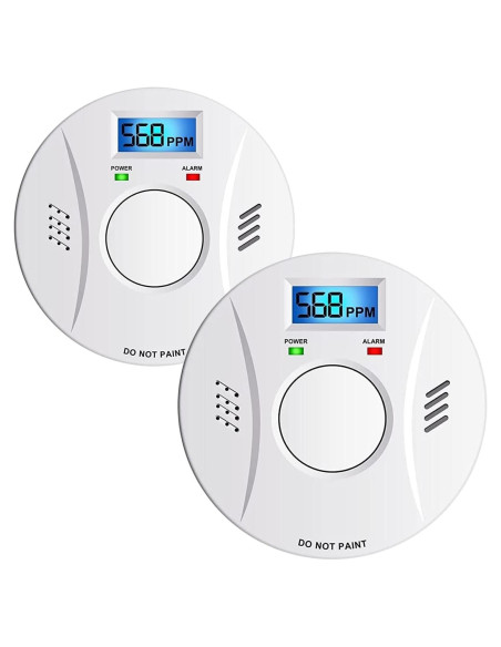 Paquete de 2 Detectores de Humo y Monóxido Linsoal 85dB Paquete de 2 Detectores de Humo y Monóxido Linsoal 85dB