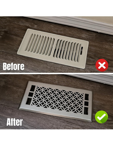 Cubierta de Ventilación de Piso GCDS Home 4x10 Níquel Satinado