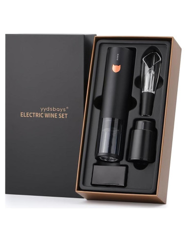 Abridor de Botellas de Vino Eléctrico YYDSBAYS Oro Rosa Recargable