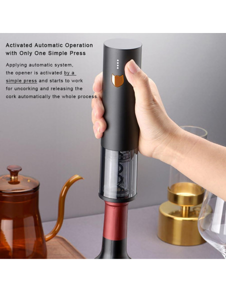 Abridor de Botellas de Vino Eléctrico YYDSBAYS Oro Rosa Recargable Abridor de Botellas de Vino Eléctrico YYDSBAYS Oro Rosa Recargable
