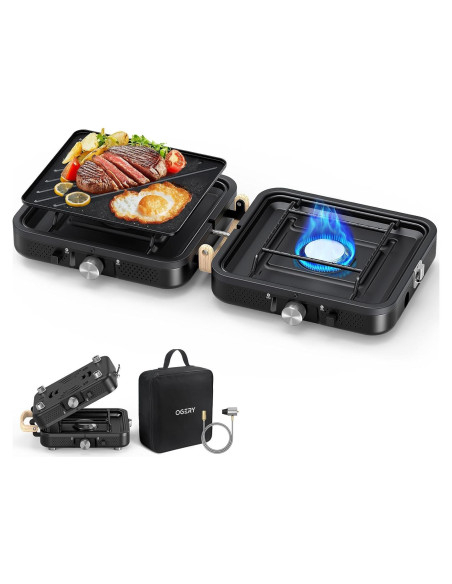 Estufa de Camping Plegable OGERY 2 Quemadores Propano 2.6 kg Estufa de Camping Plegable OGERY 2 Quemadores Propano 2.6 kg