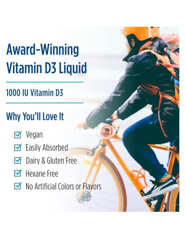 Vitamina D3 Líquida Vegana Nordic Naturals 30 ml 1000 UI