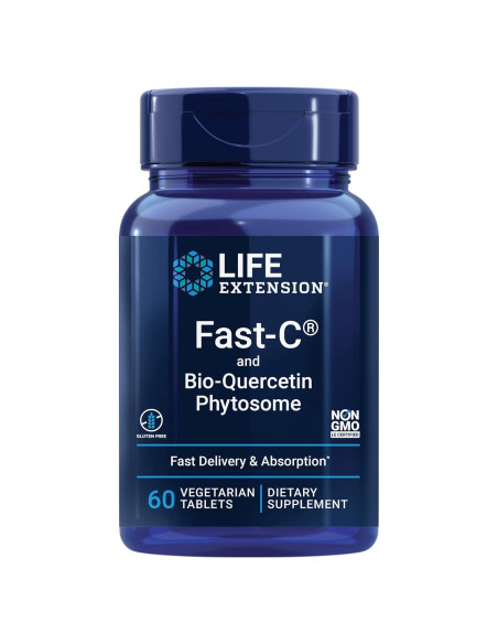 Life Extension Fast-C y Bio-Quercetina 60 Tabletas Vegetarianas Life Extension Fast-C y Bio-Quercetina 60 Tabletas Vegetarianas