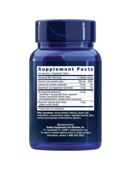 Life Extension Fast-C y Bio-Quercetina 60 Tabletas Vegetarianas Life Extension Fast-C y Bio-Quercetina 60 Tabletas Vegetarianas