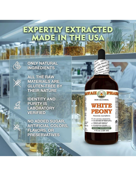 Extracto de Peonía Blanca Hawaii Pharm 59 ml Natural Vegano Extracto de Peonía Blanca Hawaii Pharm 59 ml Natural Vegano