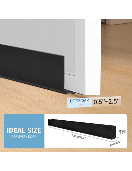 Tapón para Corrientes de Aire YYGCL 99 cm Aluminio Negro Tapón para Corrientes de Aire YYGCL 99 cm Aluminio Negro