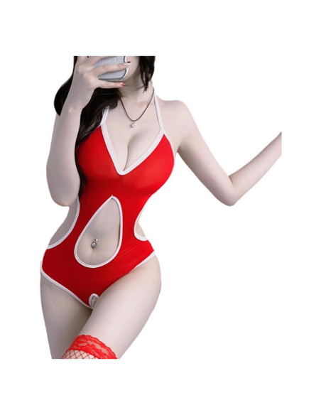 Bodysuit Sexy de Cosplay para Mujeres Temptshow Rojo Bodysuit Sexy de Cosplay para Mujeres Temptshow Rojo