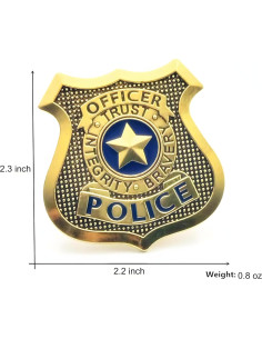 Pins de Insignia de Policía Americana - 2 Pcs - Accesorios de Disfraz 2