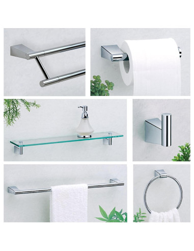 Estante de Vidrio Gatco Bleu Cromo 51.1 cm Duradero