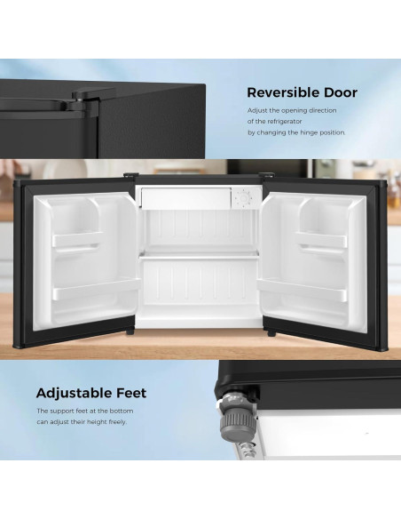 Refrigerador Compacto Antarctic Star 39.5L Negro con Congelador Refrigerador Compacto Antarctic Star 39.5L Negro con Congelador