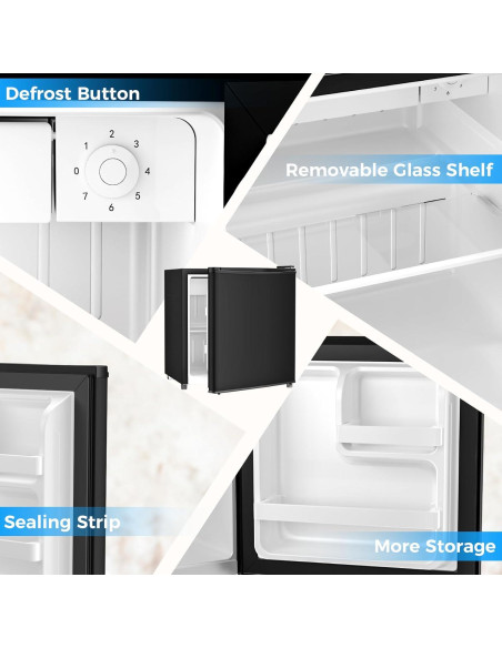 Refrigerador Compacto Antarctic Star 39.5L Negro con Congelador Refrigerador Compacto Antarctic Star 39.5L Negro con Congelador