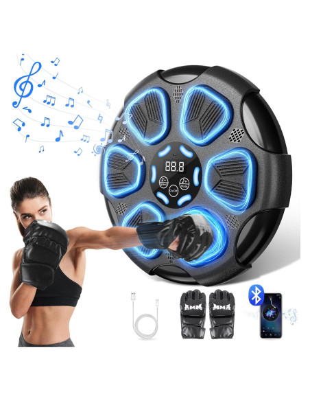 Máquina de Boxeo Musical Nicebook 03 con Guantes y Bluetooth Máquina de Boxeo Musical Nicebook 03 con Guantes y Bluetooth