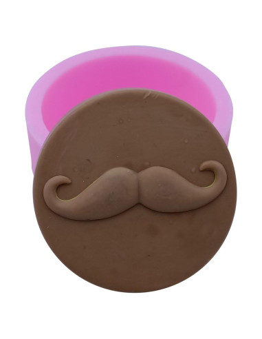 Molde de Jabón de Silicona Monqui Moustache 7.87x7.87 cm