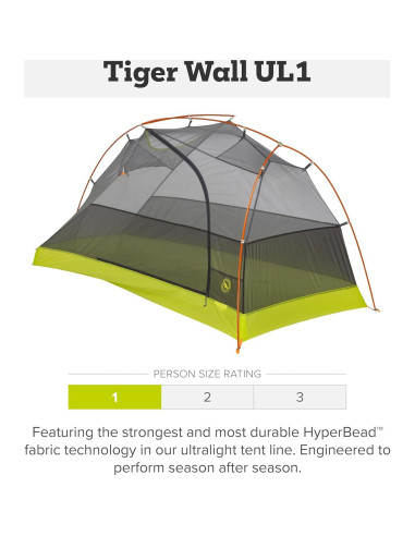 Tienda de Camping Big Agnes Tiger Wall UL 1 Persona 3 Estaciones