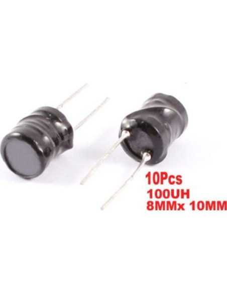 Inductores Radiales Uxcell 100uH 8x10mm 10 Piezas Inductores Radiales Uxcell 100uH 8x10mm 10 Piezas