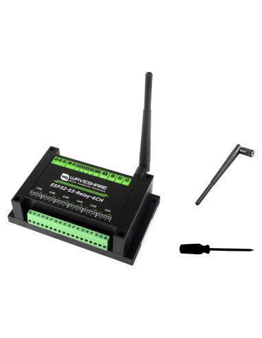 Módulo Relé WiFi 6 Canales UeeKKoo ESP32-S3 Industrial