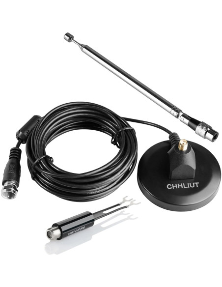 Antena FM Retráctil Magnética Kai Han - 5m Coaxial, Alta Recepción Antena FM Retráctil Magnética Kai Han - 5m Coaxial, Alta Recepción