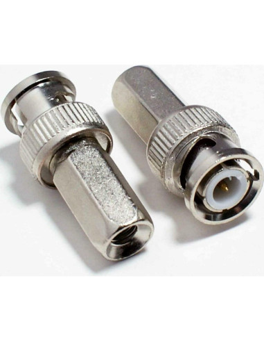 25 Conectores BNC Macho Twist On RG59 V-Fiabilidad para CCTV