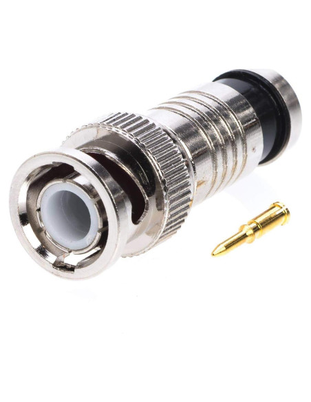 Conector Coaxial BNC RG59 Macho SATMAXIMUM - Paquete de 50 Conector Coaxial BNC RG59 Macho SATMAXIMUM - Paquete de 50