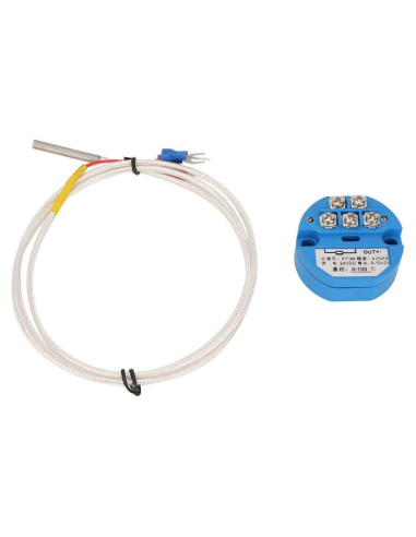 Transmisor de Temperatura PT100 Yanmis DC24V 0-10V -50 a 400C