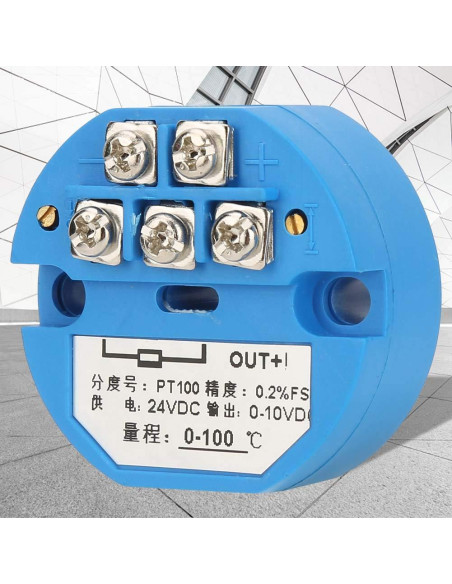 Transmisor de Temperatura PT100 Yanmis DC24V 0-10V -50 a 400C Transmisor de Temperatura PT100 Yanmis DC24V 0-10V -50 a 400C