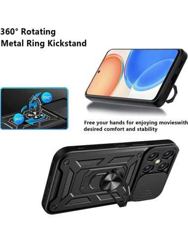 Funda de Grado Militar Ysnzaq para Honor X8 6.7" Negra