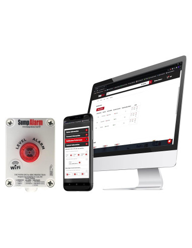 Sensor de Agua WiFi Sump Alarm con Flotador 3.05m y Alerta
