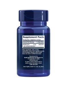 Suplemento de Vitamina B12 Methylcobalamin Life Extension 60 pastillas 2