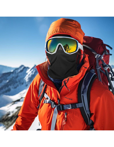 Gaiter de Cuello Negro Unisex para Protección Solar y Polvo Gaiter de Cuello Negro Unisex para Protección Solar y Polvo