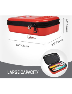 Estuche de Lápices ZIPIT Lock Rojo - Caja Cerrable 22.4x13.5cm 2