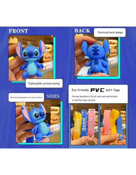 Llavero Kawaii de Anime para Niños y Niñas - PVC Duradero Llavero Kawaii de Anime para Niños y Niñas - PVC Duradero