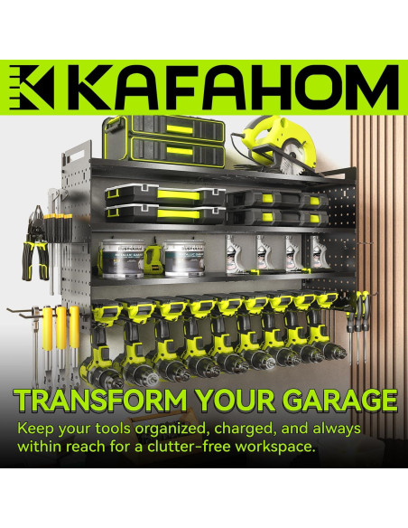 Organizador de Herramientas Eléctricas KAFAHOM Montaje en Pared 4 Estantes Organizador de Herramientas Eléctricas KAFAHOM Montaje en Pared 4 Estantes