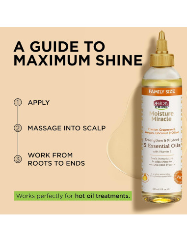 Aceite para el Cabello African Pride 236.6 ml - 5 Aceites Esenciales