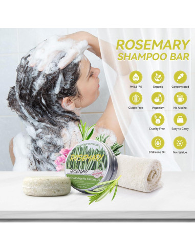 Champú Orgánico de Romero Hotiary 54g - Limpieza Profunda