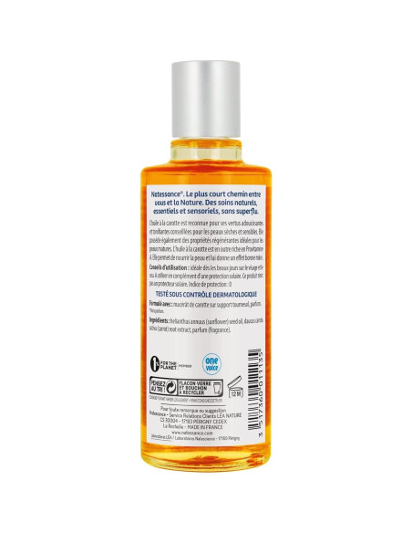 Aceite de Zanahoria 100ml Natessance - Piel Suave y Tonificada Aceite de Zanahoria 100ml Natessance - Piel Suave y Tonificada