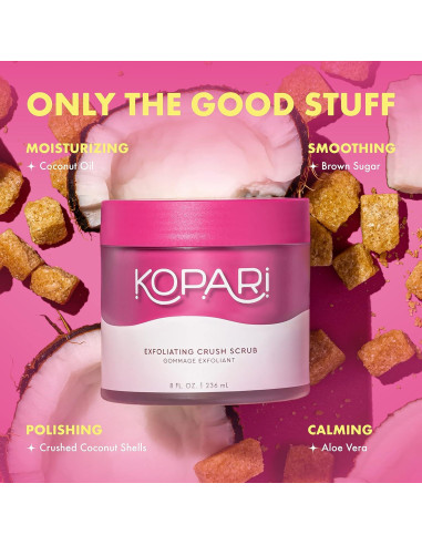 Exfoliante de Coco Kopari 226.8 g - Azúcar Moreno Orgánico