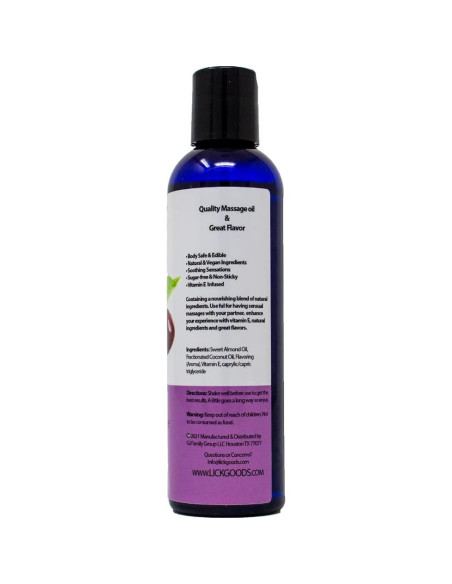 Aceite de Masaje Lick 118 ml Sabor Cereza Aromaterapia Hidratante Aceite de Masaje Lick 118 ml Sabor Cereza Aromaterapia Hidratante