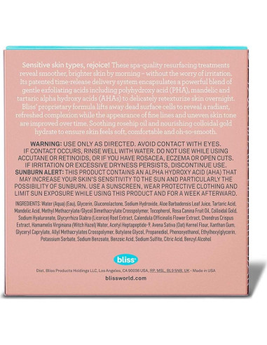 Discos Exfoliantes Diarios Bliss Rescate Oro Rosa 15 ct - Vegano