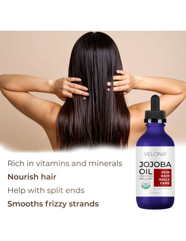 Aceite de Jojoba Orgánico Velona 60ml - 100% Puro y Natural
