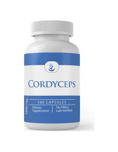 Cápsulas de Cordyceps 100% Puras Ingredientes Originales 100 Unidades