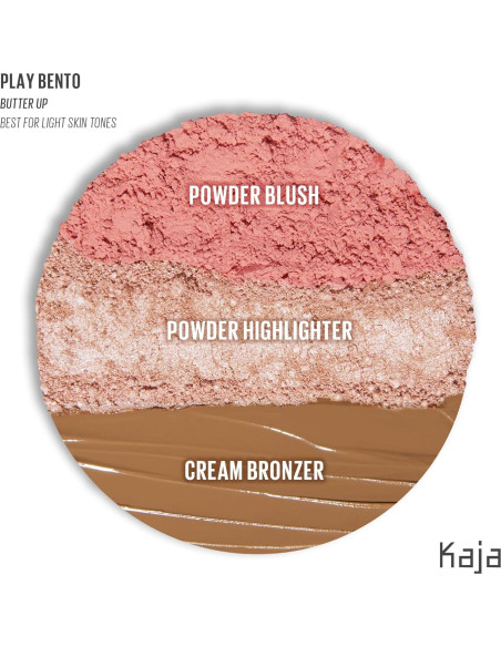 Paleta de Rubor, Iluminador y Bronceador KAJA Butter Up - 3 Colores Paleta de Rubor, Iluminador y Bronceador KAJA Butter Up - 3 Colores