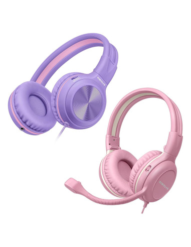 Auriculares con cable SIMOLIO para niños con micrófono y protección auditiva