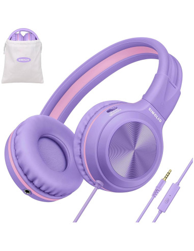 Auriculares con cable SIMOLIO para niños con micrófono y protección auditiva