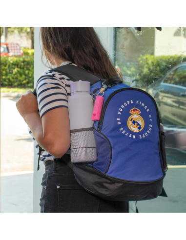 Mochila Doble Cierre Real Madrid RMCF 20.66L Azul Amarillo