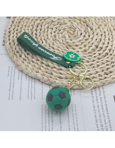 Llavero de Fútbol Balón Verde Unisex para Regalo