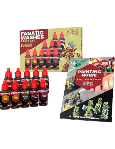 Conjunto de Pinturas Acrílicas Washes Fanatic The Army Painter 10x18ml Conjunto de Pinturas Acrílicas Washes Fanatic The Army Painter 10x18ml