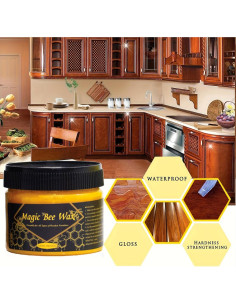 Cera para Madera DGAGA 80g - Pulidor de Muebles Natural 2